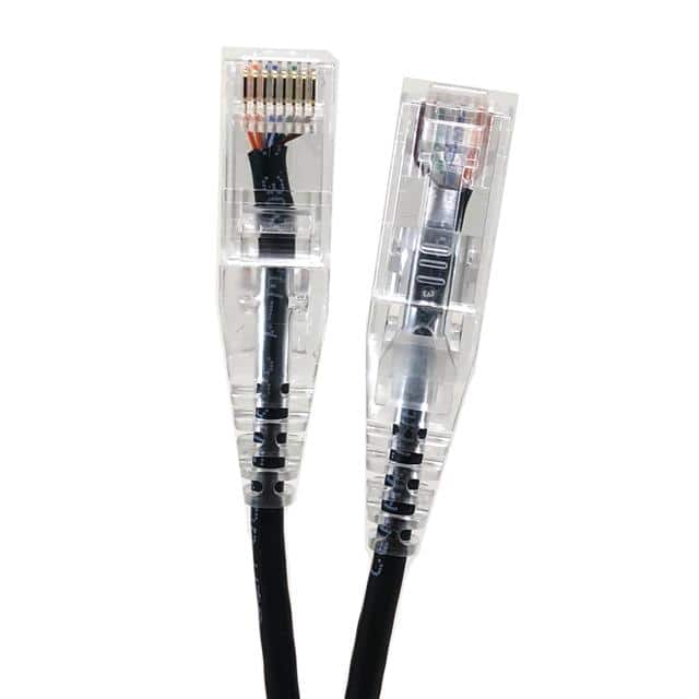 E08-010B-SLIM 10' Slim CAT6 28AWG UTP Black