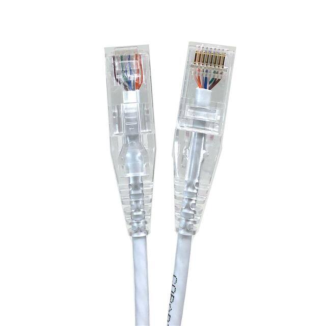 E08-010W-SLIM 10' Slim CAT6 28AWG UTP White