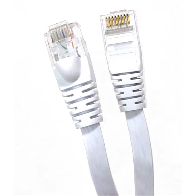 E08-025FL-W CABLE MOD 8P8C PLUG TO PLUG 25'