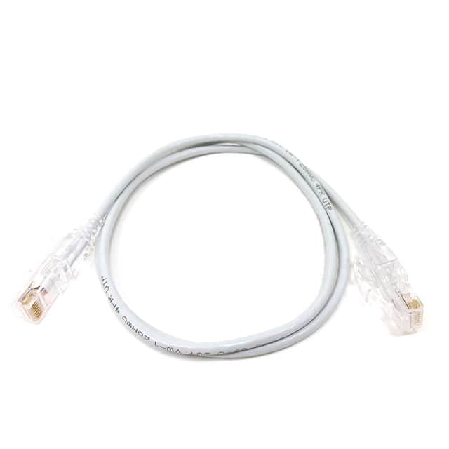 E09-005-SLIM 5' CAT 6A 8P8C, 28AWG, Gray