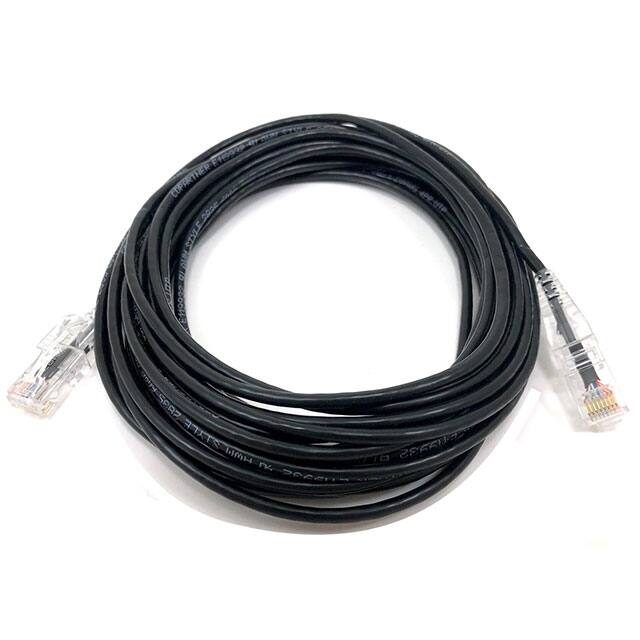 E09-025B-SLIM 25' CAT 6A 28AWG Slim RJ45, 5Pk