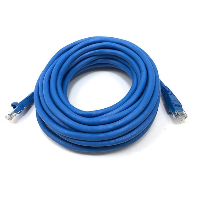 E09-025BL 25' CAT 6A UTP 24AWG Molded Blue