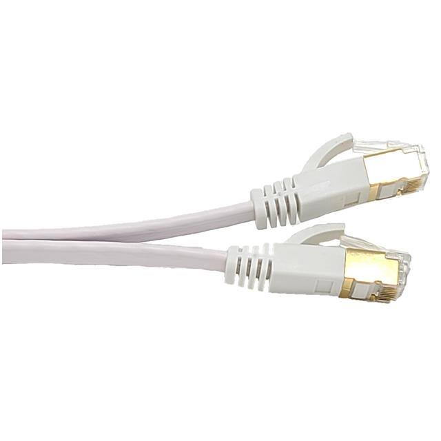E11-025FL-W 25' CAT7 SFTP Flat RJ45 26AWG