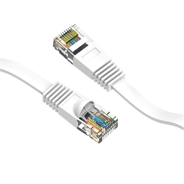 CM-100745WTBSTK 45Ft Cat6 Flat Ethernet Network