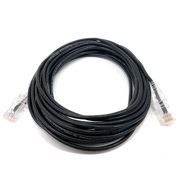 E08-025B-SLIM 25' Slim CAT6 28AWG UTP Black