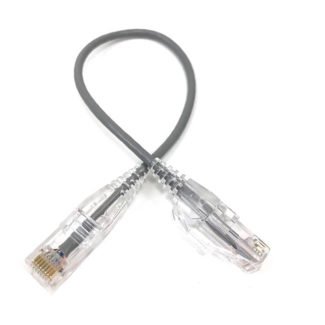 E09-001-SL5 1' CAT 6A 28AWG Slim RJ45, 5Pk