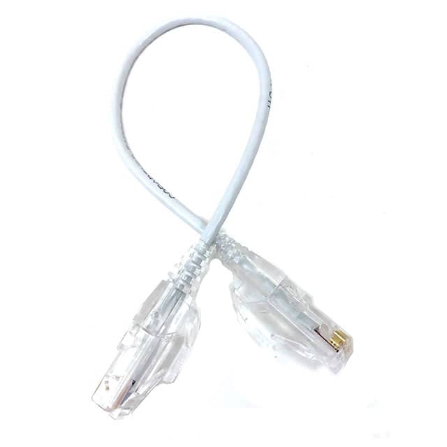 E09-001W-SL5 1' CAT 6A 28AWG Slim RJ45, 5Pk