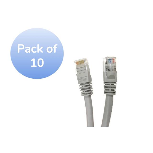 E08-003-10 CABLE MOD 8P8C PLUG-PLUG 1' 10PK