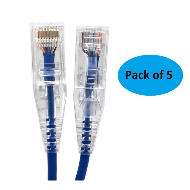 E08-014BL-SL5 CABLE MOD 8P8C PLUG-PLUG 14' 5PK