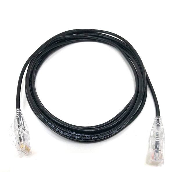 E09-010B-SL5 10' CAT 6A 28AWG Slim RJ45, 5Pk