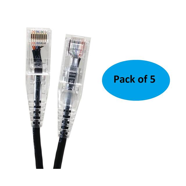 E08-025B-SL5 CABLE MOD 8P8C PLUG-PLUG 25' 5PK