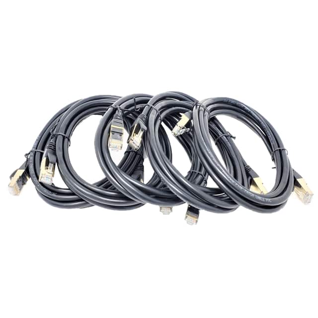 E12-007B-5 CAT8 25G/40G, Black, 5-Pack