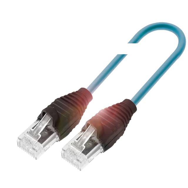 BCC0E24 CABLE MOD 8P4C PLUG TO PLG 6.56'