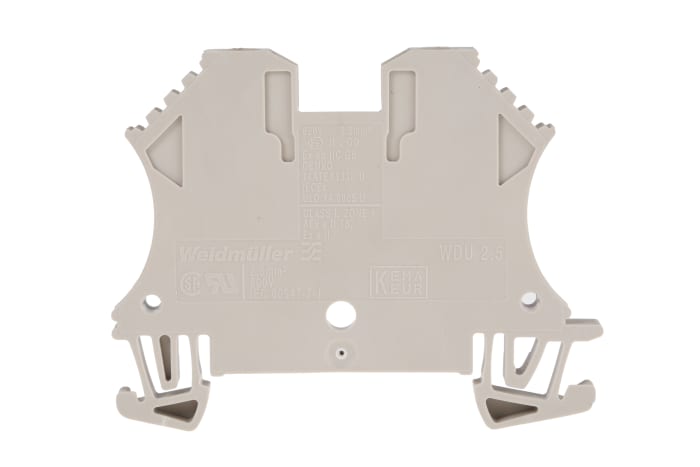 425-190 The Weidmuller 1020000000 is a WDU Series Feed Through Terminal Block with a dark beige color. It operates at 800V and supports cable sizes up to 2.5mm².