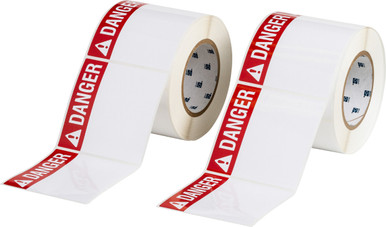 THTEL-161-483-1-DA This Brady THTEL-161-483-1-DA is a 4" x 4" preprinted header label designed for various applications. It features a permanent rubber-based adhesive and is suitable for outdoor use.