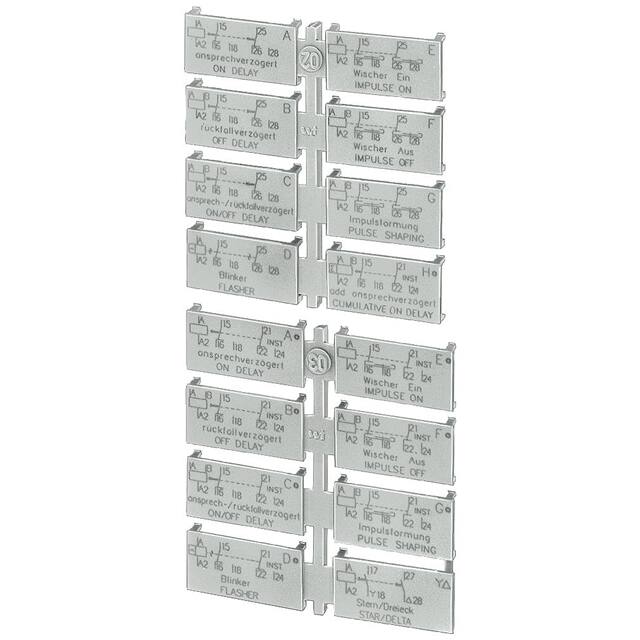3RP1901-0B LABEL SET,1SPDT TMR,2X5,MOQ_1PK