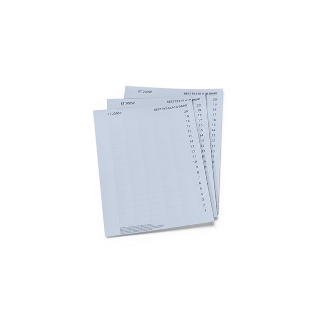 6ES71936LA100AA0 1000 LABELING STRIPES A4, LIGHT