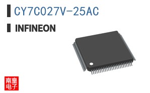 CY7C027V-25AC The Infineon CY7C027V-25AC is a 512Kb parallel SRAM with a 25ns access time. It operates at voltages between 3V and 3.6V.