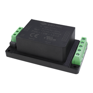 PSK-15W-3-T The CUI Inc. PSK-15W-3-T is a chassis mount AC/DC converter offering 10W of power with a 3.3V output voltage and 3A output current. It features a wide input voltage range of 85-305 VAC.