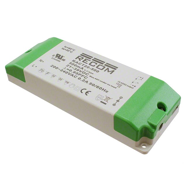 RACT20-500 LED DRIVER CC AC/DC 21-39V 500MA