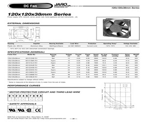 ad1212hb-f51 The AD1212HB-F51 is a 12VDC axial fan from ADDA, offering a flow rate of 105.461 CFM and a noise level of 46.7 dBA. It features a durable ball bearing and wire lead power connection.