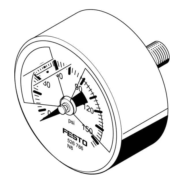 MA-50-145-R1/4-PSI-E-RG PRESSURE GAUGE