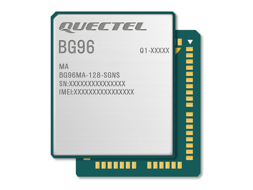 BG96 The Quectel BG96 is an LPWA module supporting Cat M1, NB1, and EGPRS. It offers a maximum data rate of 375Kbps and operates across an extended temperature range.