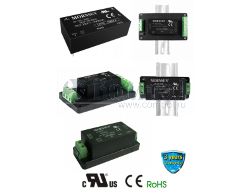 LD10-20B05 The Mornsun LD10-20B05 is a 10W AC/DC converter featuring a universal input voltage range and protections against short circuit, over-current, and over-voltage.