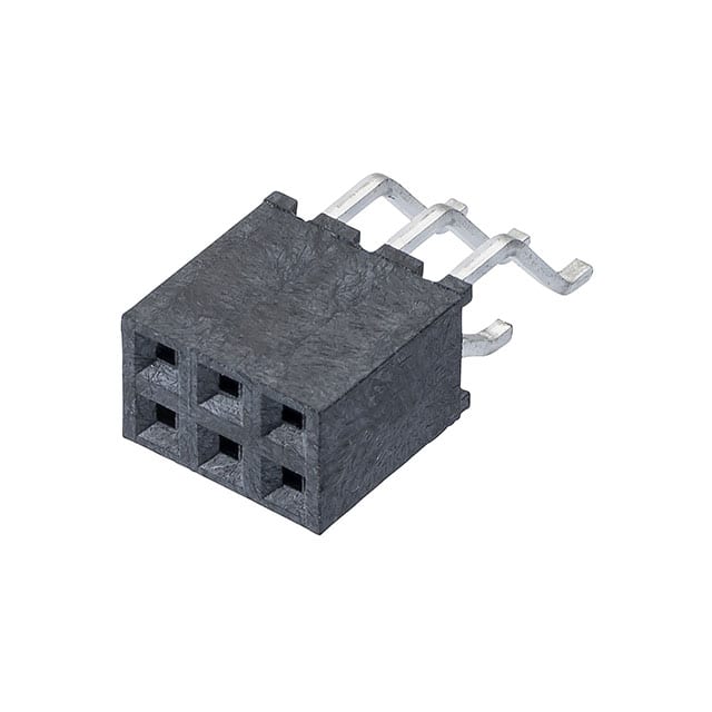 M22-6550342R CONN RCPT 6P 0.079 GOLD SMD R/A