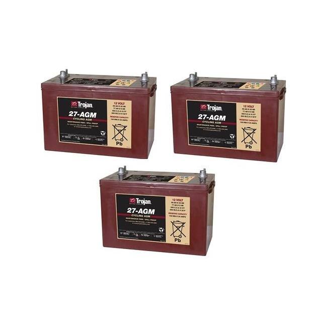 27-AGM-3-PACK Replacement for Trojan 27-AGM-3-