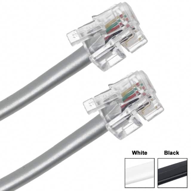 H1641R-25 CABLE MOD 6P4C PLUG TO PLUG 25'