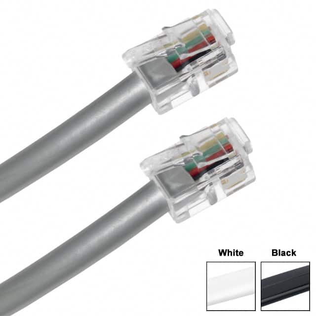 GLF-444-074-511-D CABLE MOD 4P4C PLUG TO PLUG 7'