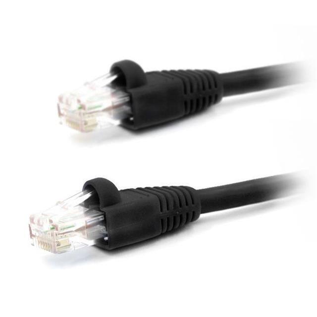 CAT5E-BLACK-1FT CABLE MOD 8P8C PLUG TO PLUG 1'