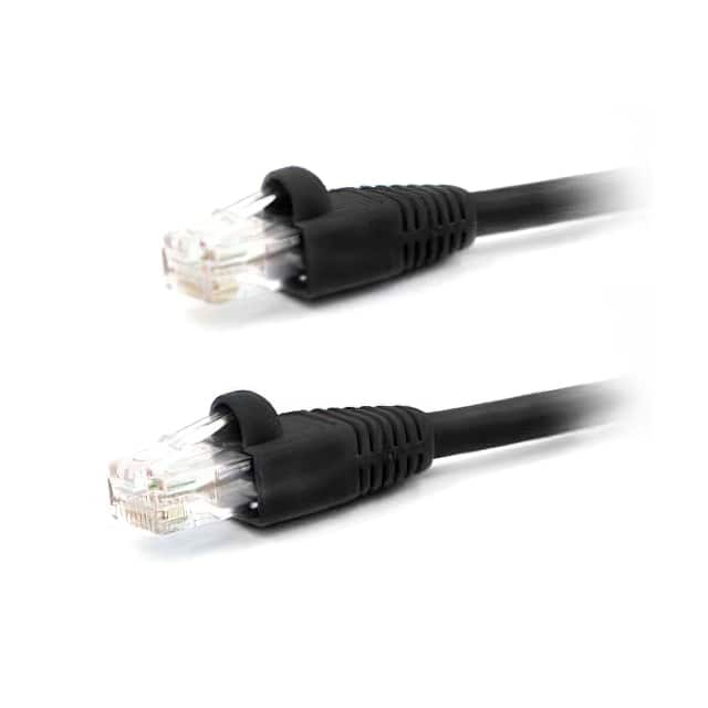 CAT5E-BLACK-50FT CABLE MOD 8P8C PLUG TO PLUG 50'