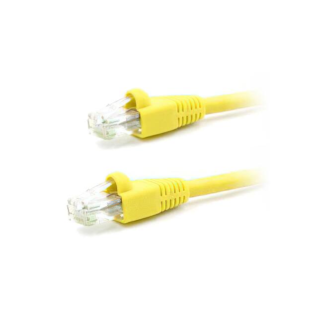 CAT6A-YELLOW-10FT CABLE MOD 8P8C PLUG TO PLUG 10'