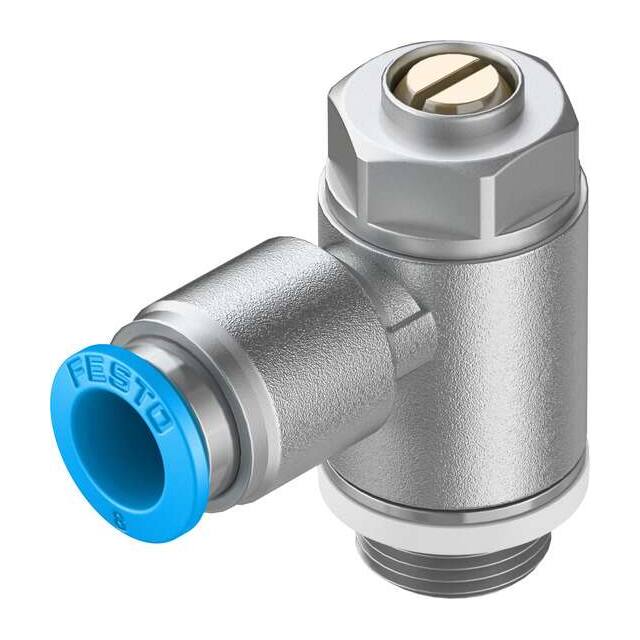 GRLA-1/4-QS-8-D ONE-WAY FLOW CONTROL VALVE