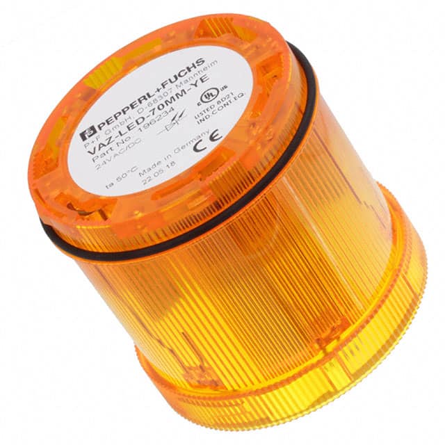 VAZ-LED-70MM-YE OPTICAL ELEMENT YLW LED STEADY