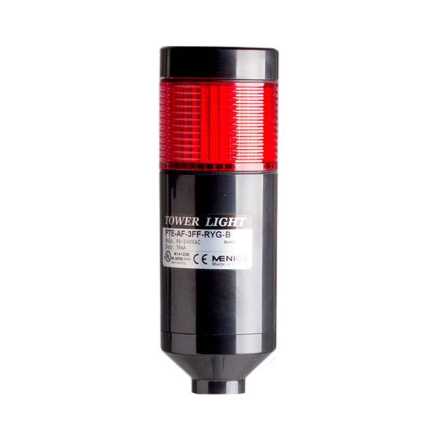 PTE-A-1FF-R-B TOWER 56MM STEADY 90-240V RED