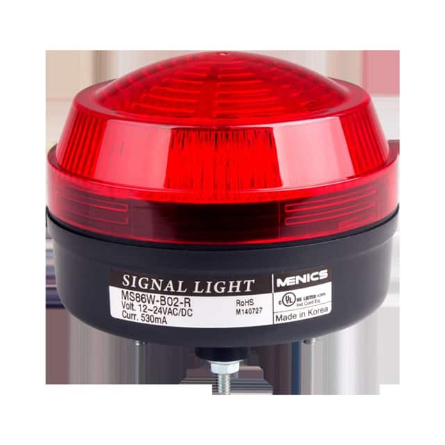 MS86W-B02-R 86MM FLASH ROTATE 24V RED 80DB