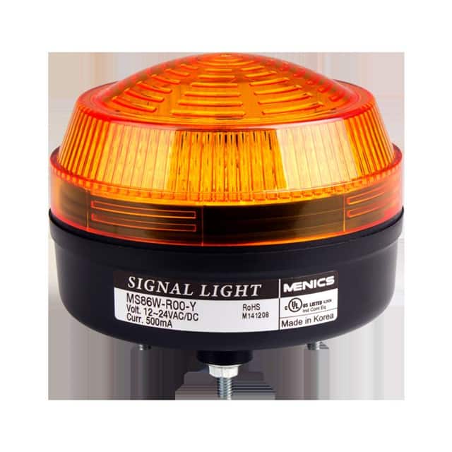MS86W-B02-Y 86MM FLASH ROTATE 24V YLW 80DB