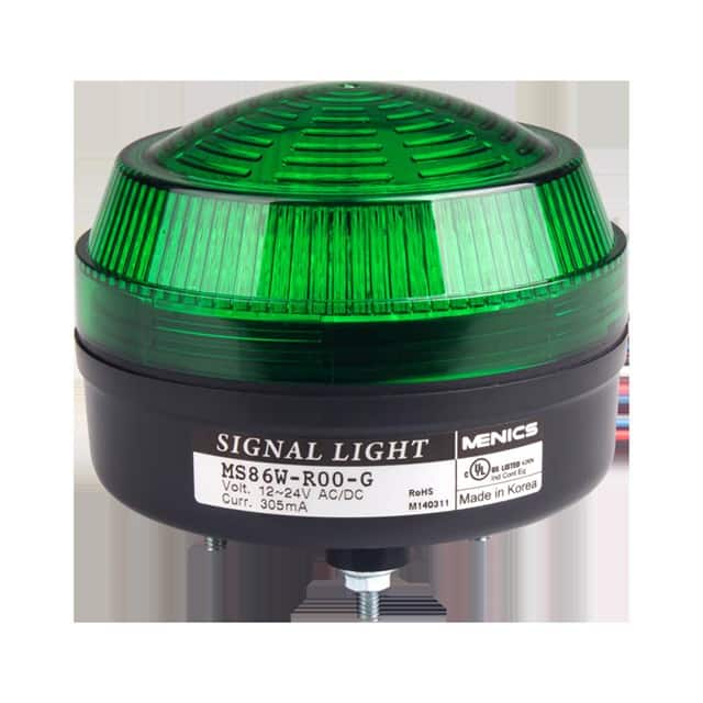 MS86W-B02-G 86MM FLASH ROTATE 24V GREEN 80DB