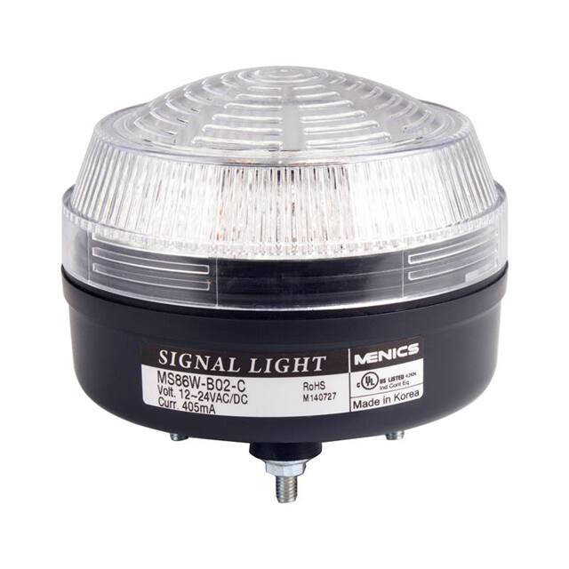 MS86W-R00-C 86MM FLASH ROTATE 12-24V CLEAR