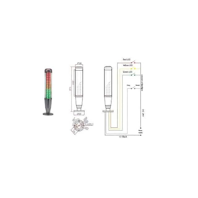 OMI1-301-BN-RYG LED MULTI-FUNTIONAL SIGNAL LIGHT