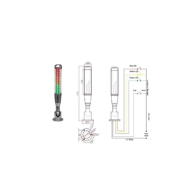 OMC1-301-QN-RYG LED MULTI-FUNTIONAL SIGNAL LIGHT