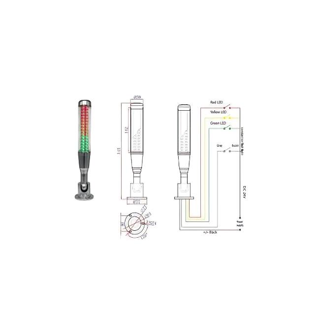 OMC1-301-RN-RYG LED MULTI-FUNTIONAL SIGNAL LIGHT