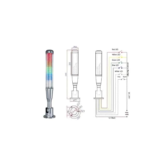 OMC1-501-BN-RYGBW LED MULTI-FUNTIONAL SIGNAL LIGHT