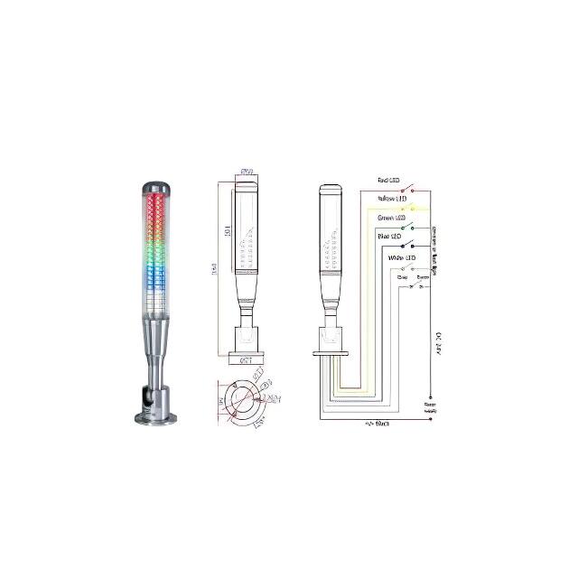 OMC1-501-QN-RYGBW LED MULTI-FUNTIONAL SIGNAL LIGHT