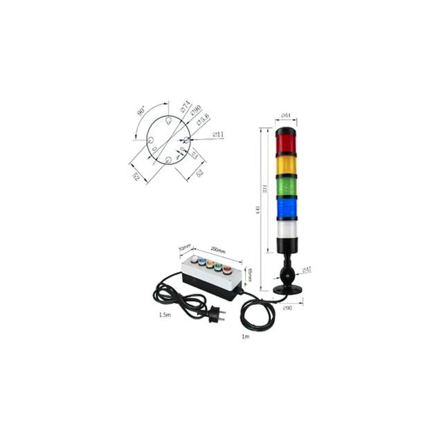 BMSL2-401BN-RYGB LED MULTI-FUNTIONAL SIGNAL LIGHT