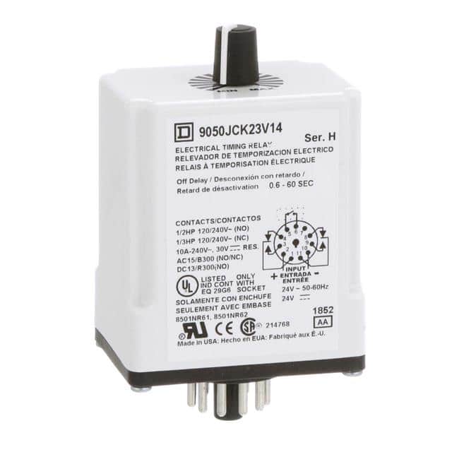 9050JCK23V14 TIMING RELAY, TYPE JCK, PLUG IN,