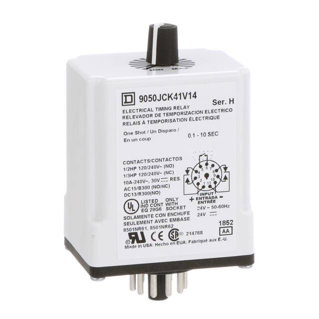 9050JCK41V14 TIMING RELAY, TYPE JCK, PLUG IN,
